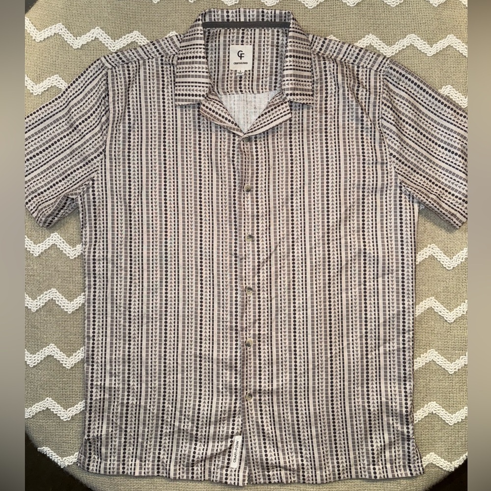 Craft & Flow Men's patterned Short Sleeve Shirt